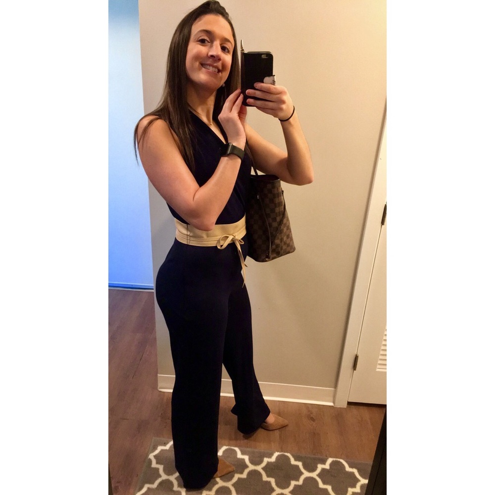 Navy blue jumpsuit